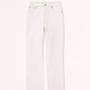 Abercrombie Curve Love Ultra High Rise 90s Straight Jean - Cream